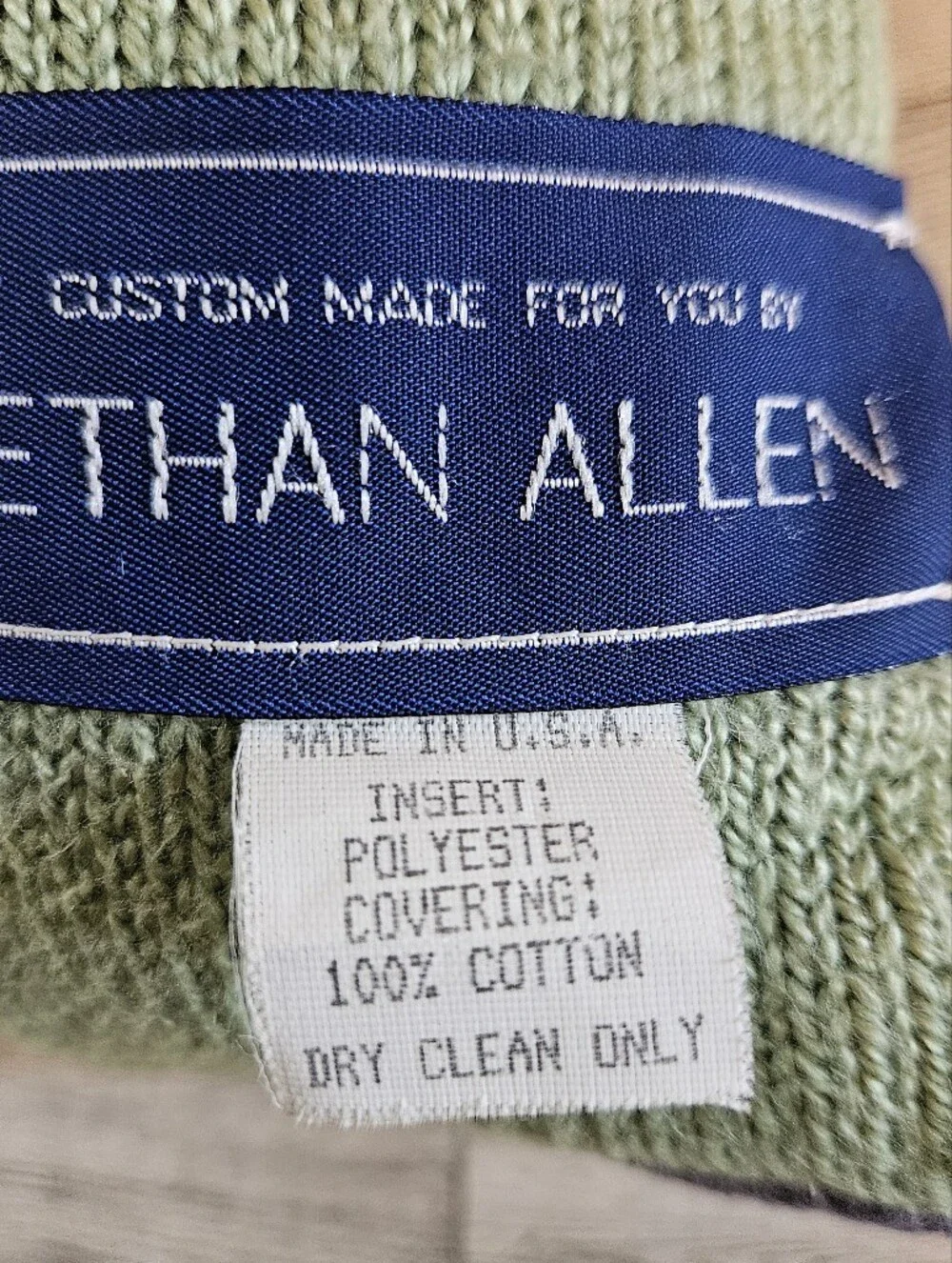 Ethan Allen Vintage Decorative Knit Throw Pillow Pears Made In USA Cottagecore